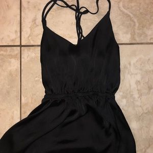 loose - silk black tank top